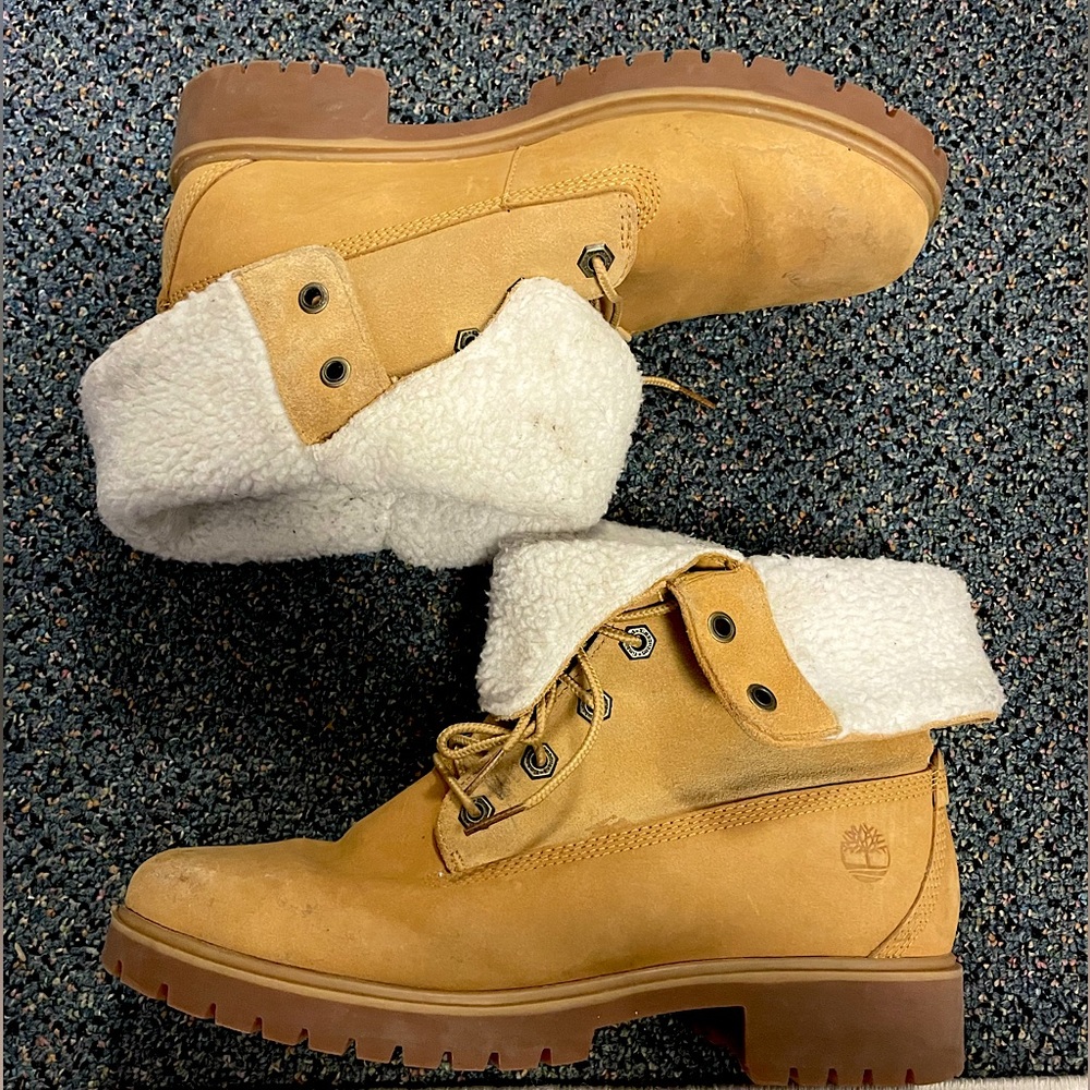 Timberland Women’s Fur Fold Down Boots
